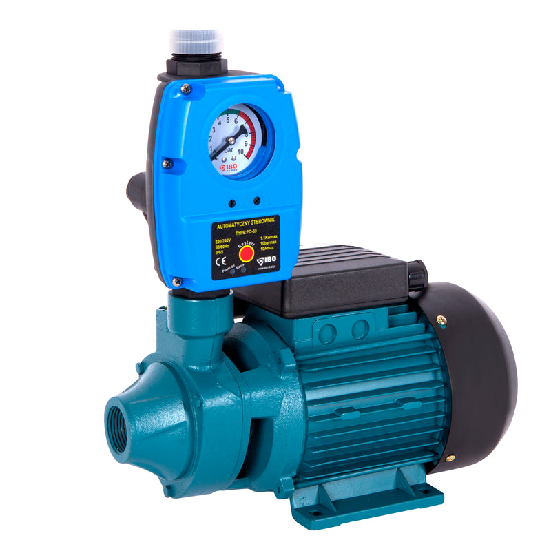 Kit hidrofor electronic IBO Dambat QB90, motor 0.75 Kw, H refulare 83m si Presostat automat PC59