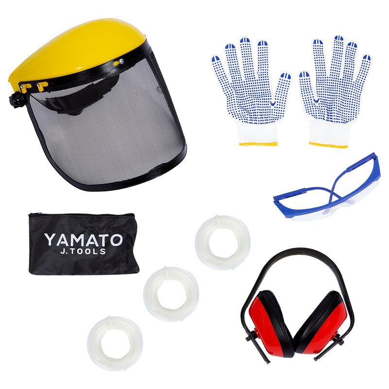 Set Motocoasa Yamato® YM-X8000, 7.2CP, 10.000 RPM + Prasitoare, 12 Accesorii Incluse