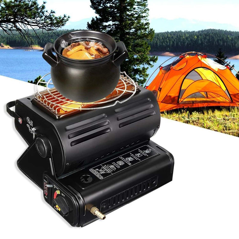 Aragaz portabil si incalzitor pentru camping Micul Fermier 2in1, 1,3 KW