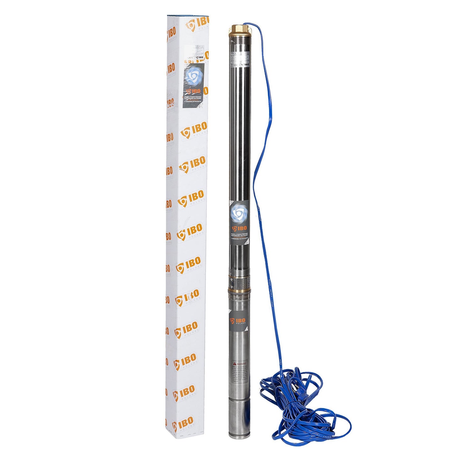 Kit hidrofor 50L cu pompa submersibila IBO Dambat 3STM16, 0.75 kW, debit 100l/min, H refulare 62m, cablu 20m, rezistenta la nisip