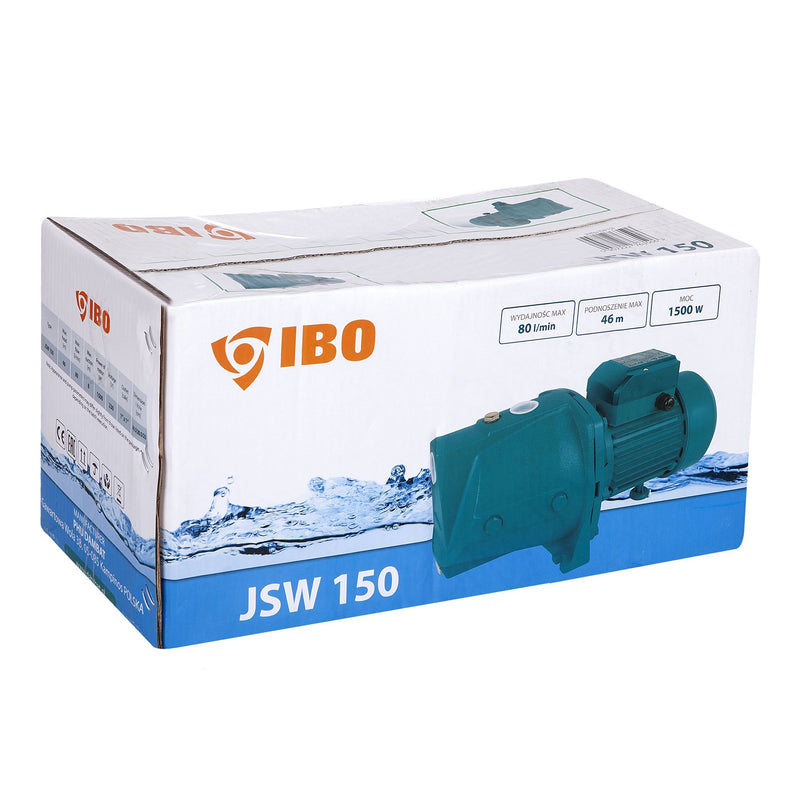 Kit Hidrofor 50L cu pompa IBO Dambat JSW150, 1.5kW, debit 80l/min, H refulare 46m, racord 1 tol