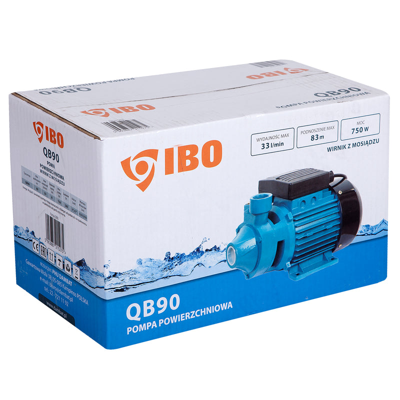 Pompa de suprafata IBO Dambat QB90, 750W, 35l/min, H refulare max 83m