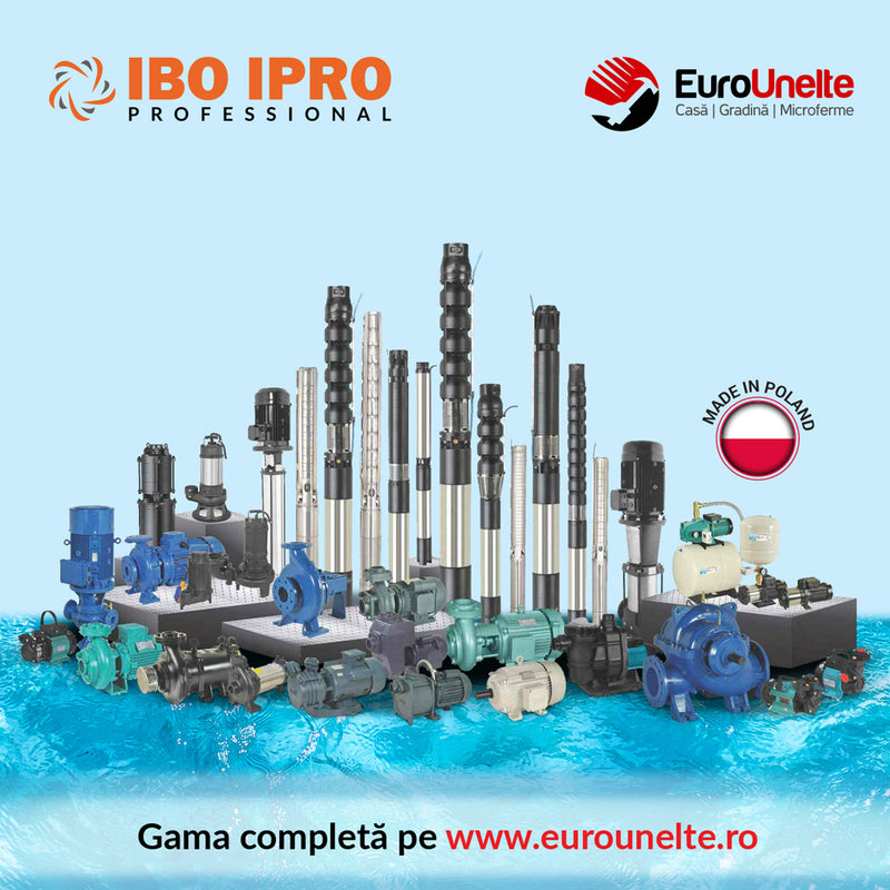 Pompa de suprafata IBO IPRO Professional PMC2200 INOX, 2200W, 770l/min, H refulare 17m