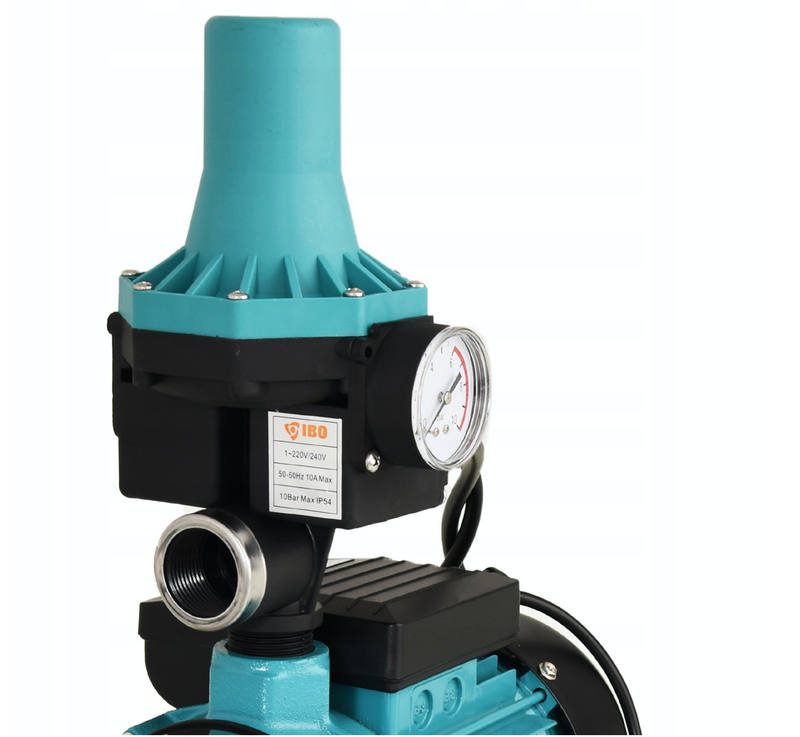 Kit hidrofor electronic IBO MH1300, motor 1.3 Kw, inaltime refulare 55m si Presostat automat PC13