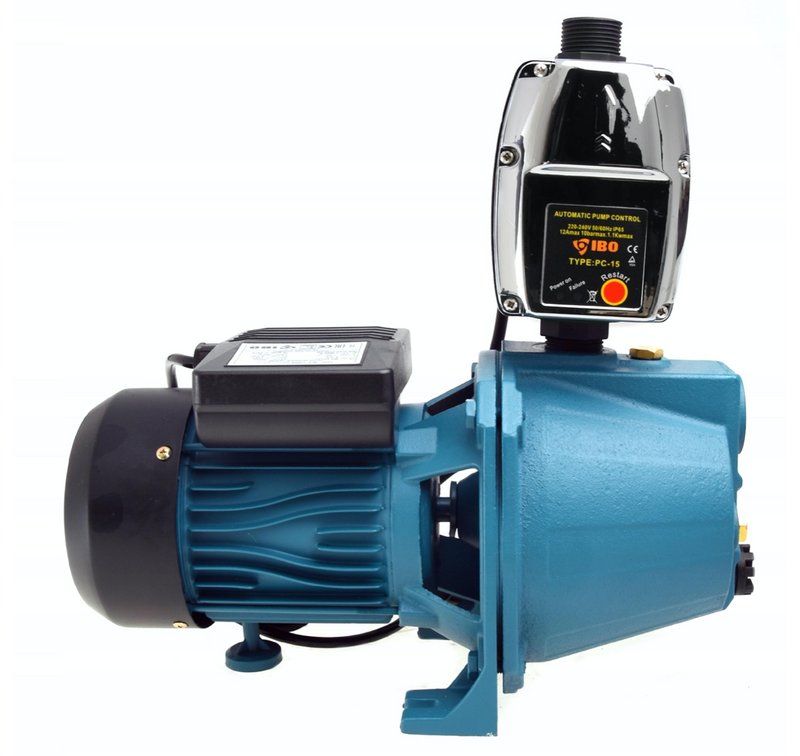 Kit hidrofor electronic IBO Dambat JET100A (a), motor 1.1 Kw, inaltime refulare 50m si Presostat automat PC15
