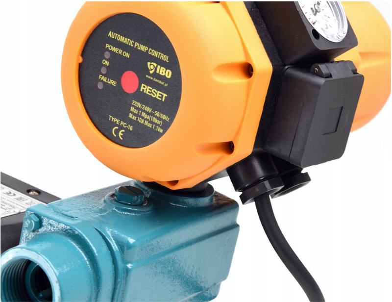 Kit hidrofor electronic IBO Dambat WZI 250, motor 250 W, inaltime refulare 35m si Presostat automat PC16