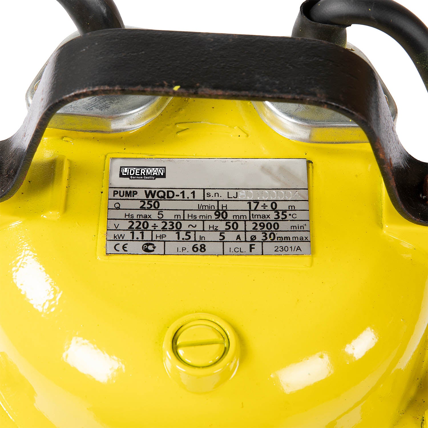 Pompa de apa submersibila cu flotor Liderman- Maxima-WQD-1.1, 1.1 Kw, 250l/min, inaltime refulare 17m