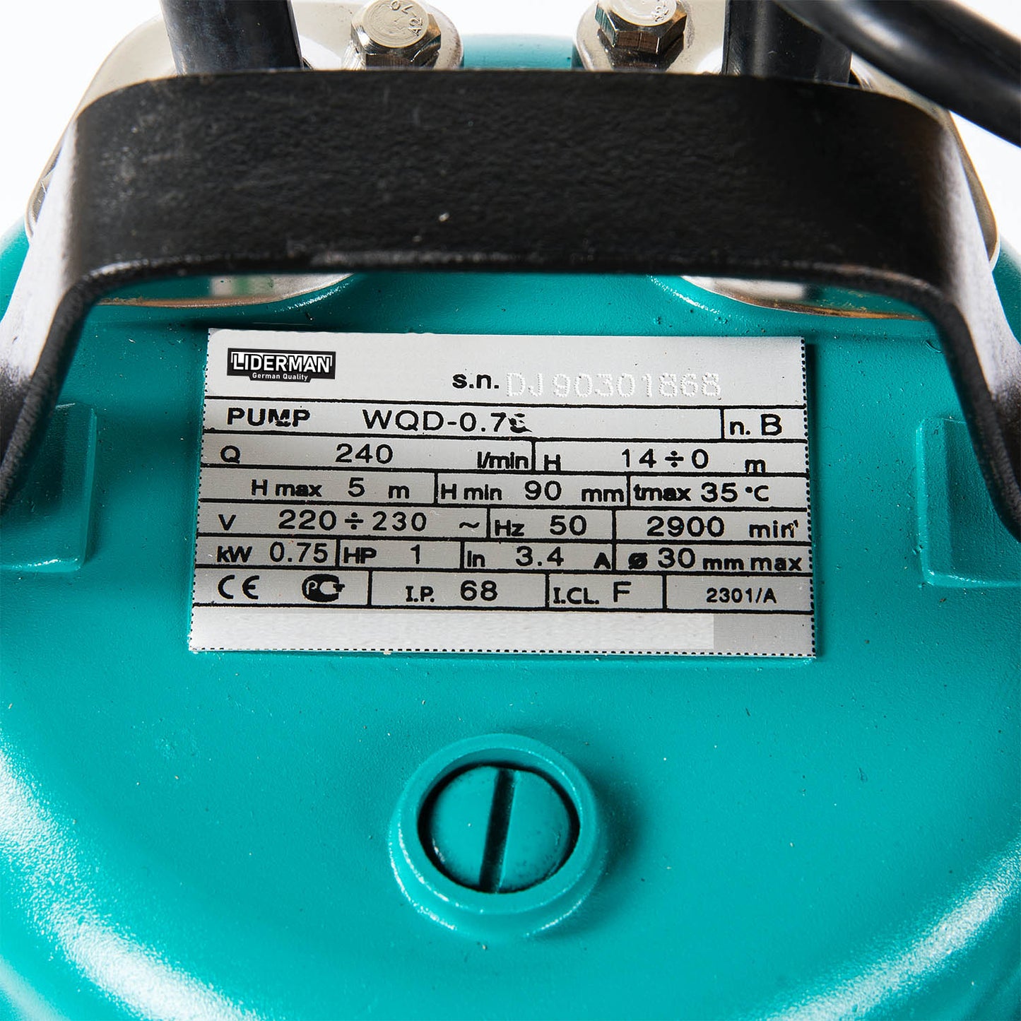 Pompa de drenaj cu flotor Liderman- Apc-WQD-0.75, 0.75 Kw, 240l/min, inaltime refulare 5m