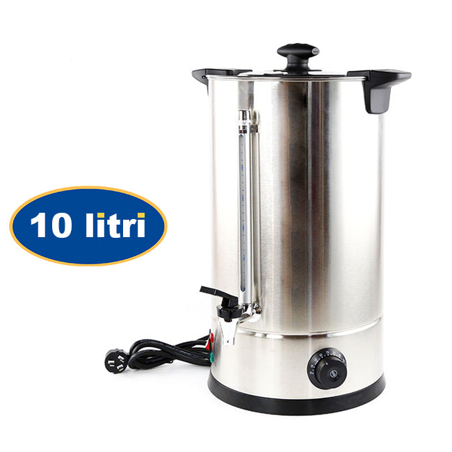 Fierbator electric tip boiler din inox pentru bauturi, 1600 W, 10 litri
