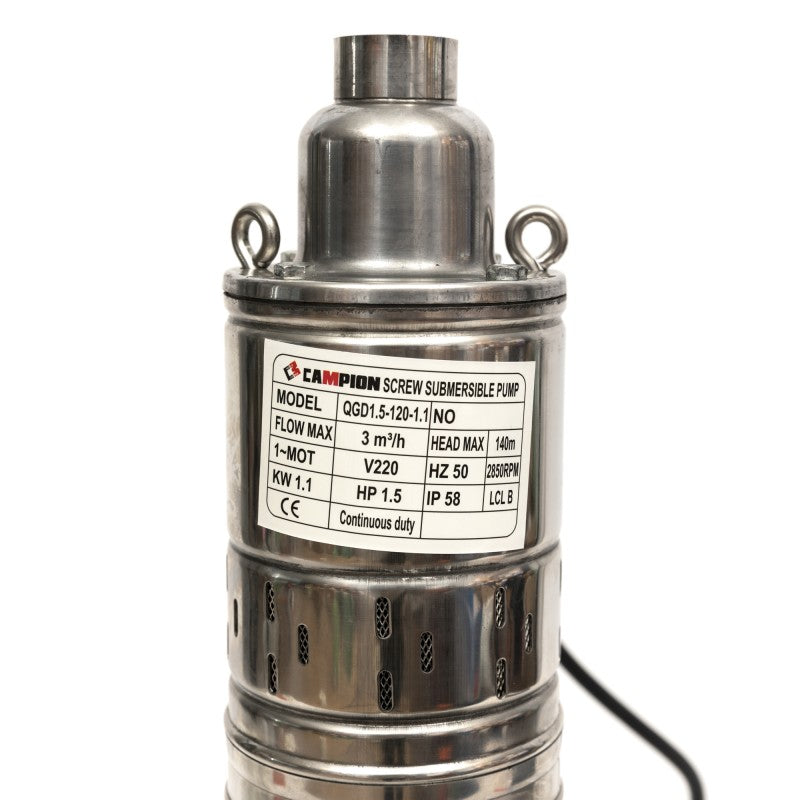 Pompa submersibila 1.1KW, 3m3h, 140m, Campion QGD1.5-120-1.1, fara flotor