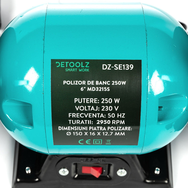 Polizor de banc Detoolz MD3215S, 250W, 2950RPM