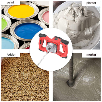 Amestecator mortar VOKNER, 2600W, 6 Viteze, 1 Paleta Inclusa, Portocaliu