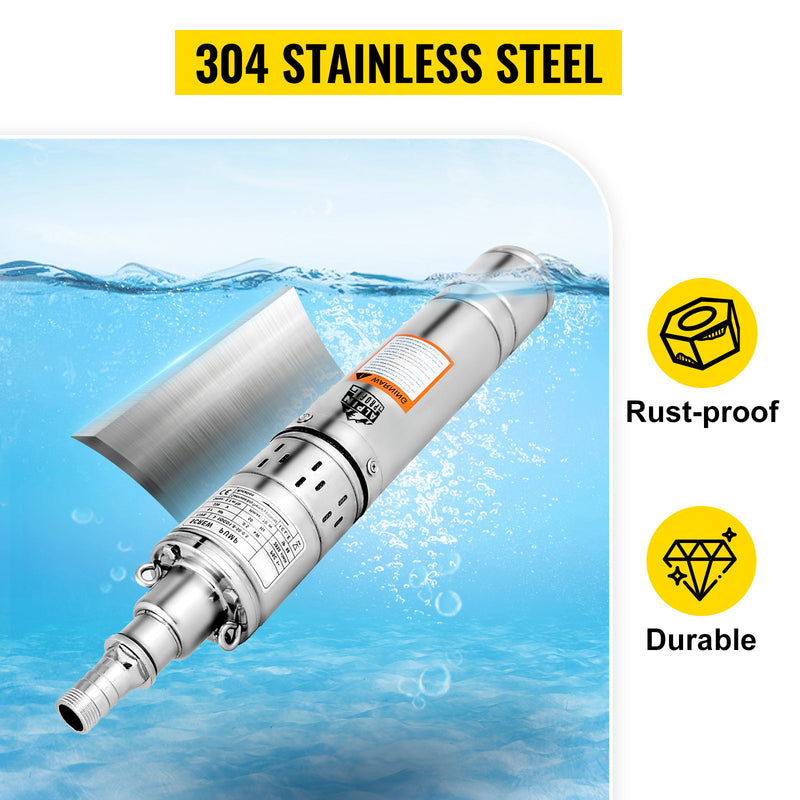 Pompa submersibila Alpin Profi QGD3, 1.35KW, 3.5m3h, 120m, 1Tol si Presostat automat GA, rezistenta sporita la nisip