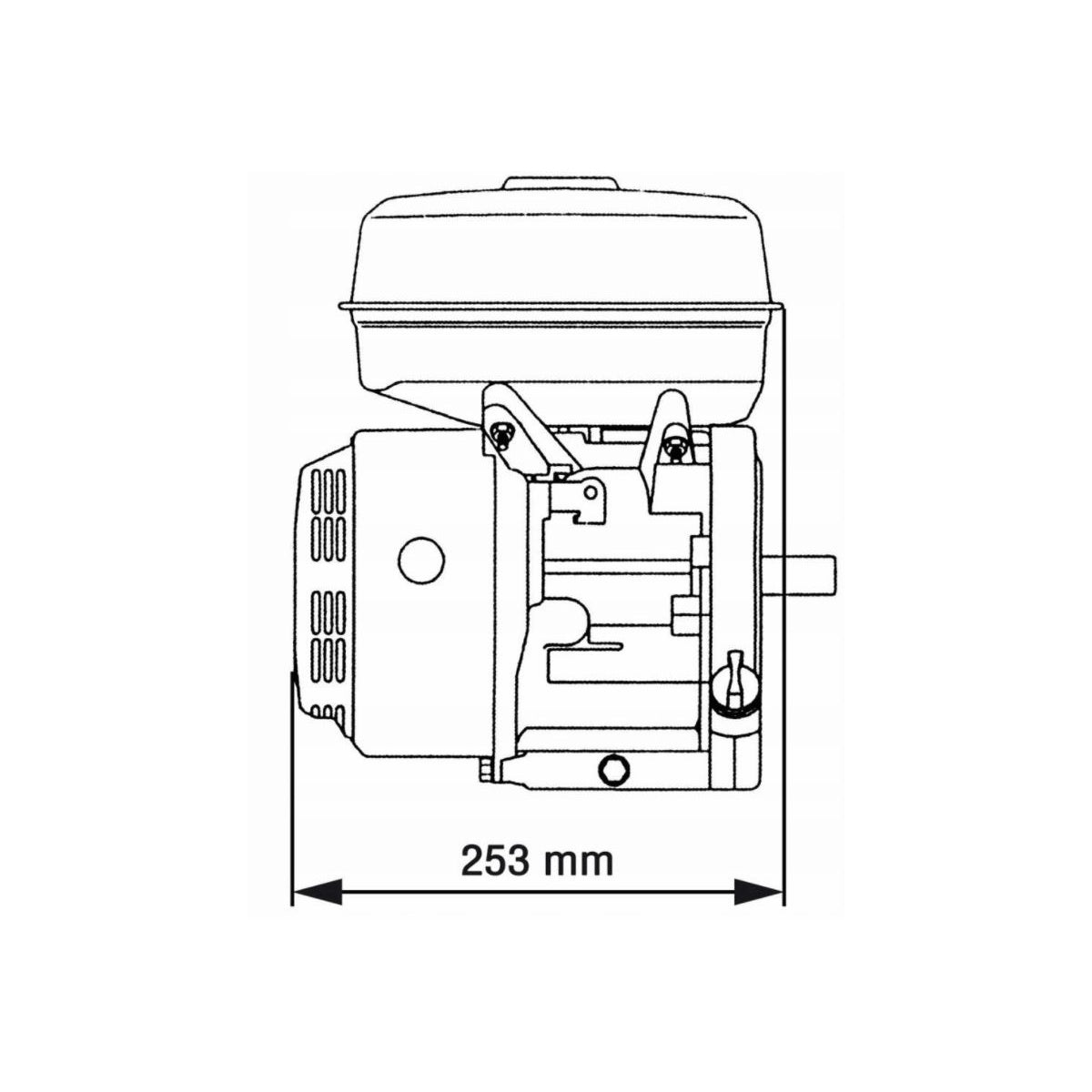 Motor motocultor / uz general Alpin Profi GX160 (168F), 6.5CP, 4 timpi, ax cilindric 20mm