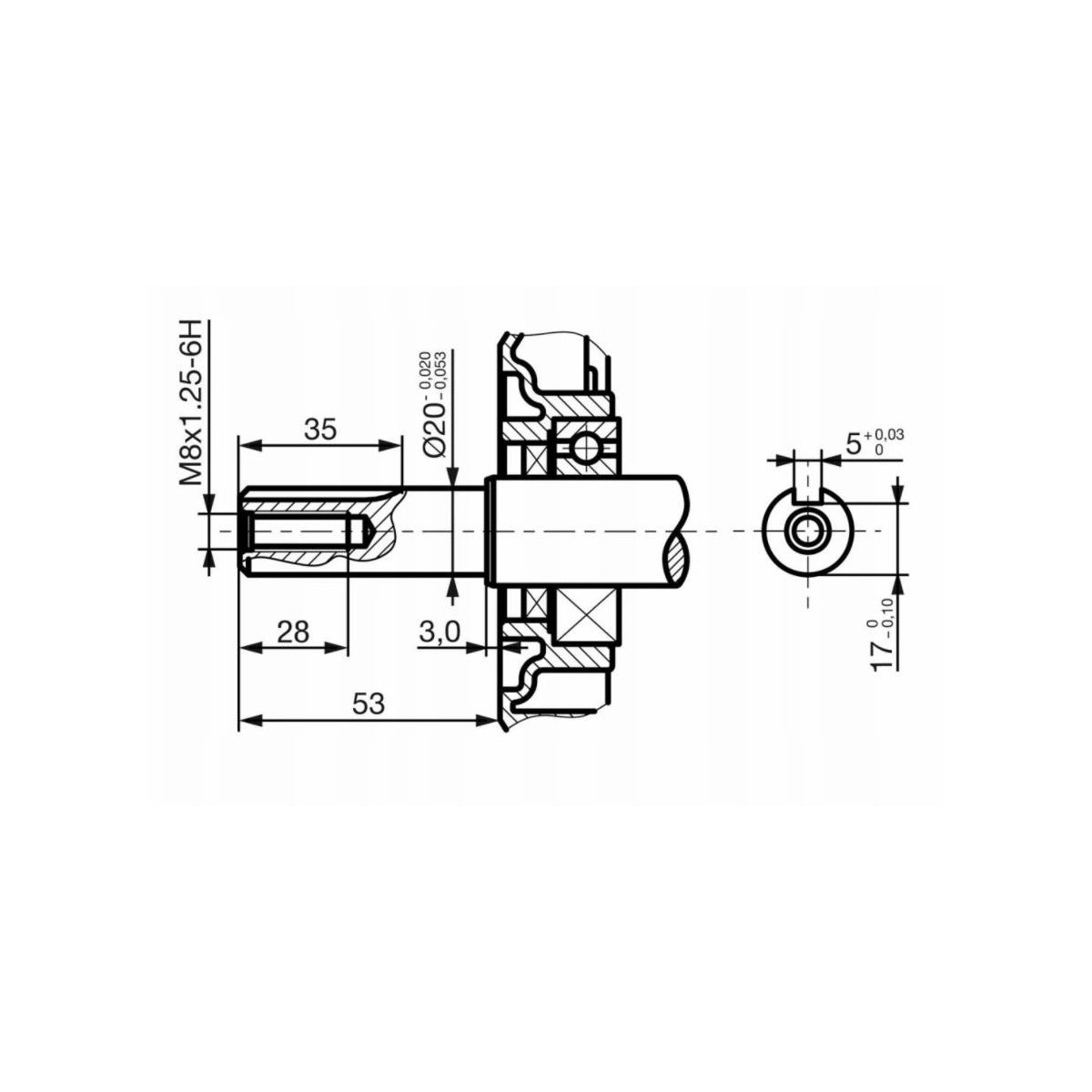 Motor motocultor / uz general Alpin Profi GX160 (168F), 6.5CP, 4 timpi, ax cilindric 20mm